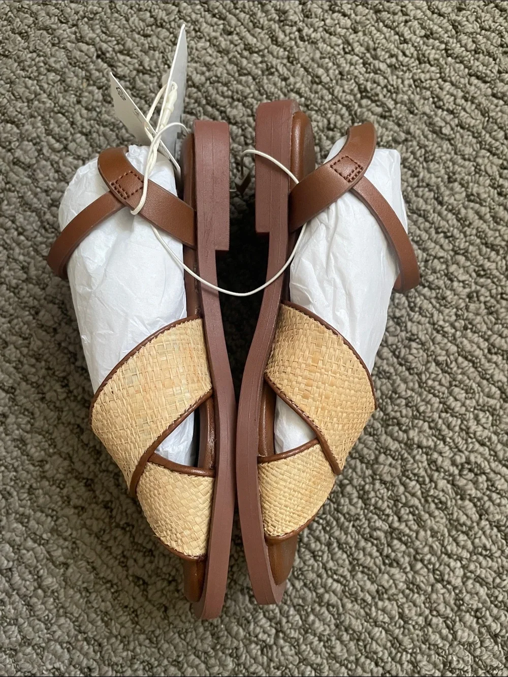 Zara Raffia Effect Sandals